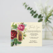 Guadalupe Bloemenbegrafenis Condoleance Sympathie Bedankkaart (Staand voorkant)