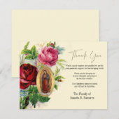 Guadalupe Bloemenbegrafenis Condoleance Sympathie Bedankkaart (Voorkant / Achterkant)