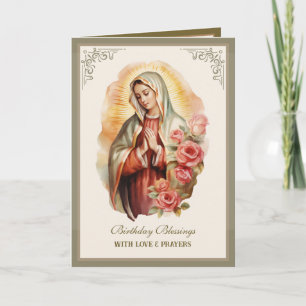 Guadalupe Bloemrijke Religieuze Viering Kaart