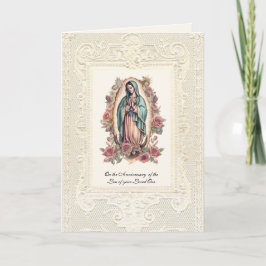 Guadalupe Bloemsterige Sterfdag van Geliefde Kaart