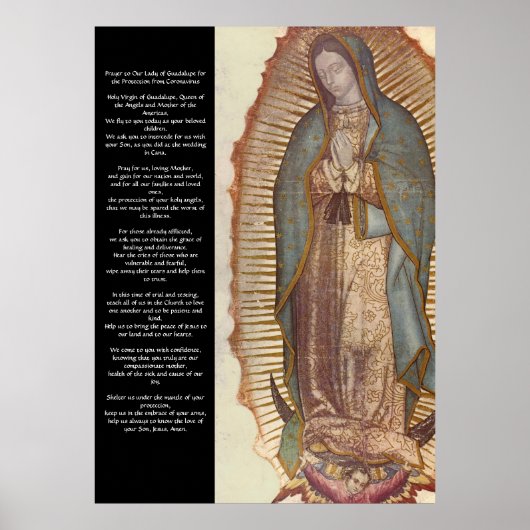 Guadalupe Coronavirus Protection Prayer Poster (Voorkant)