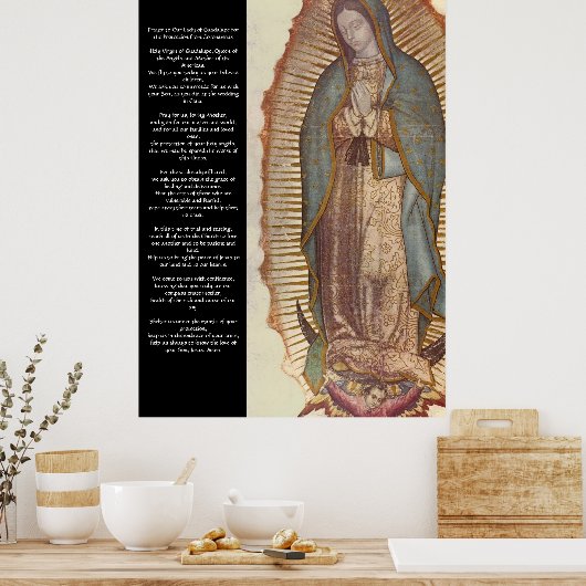 Guadalupe Coronavirus Protection Prayer Poster (Keuken)