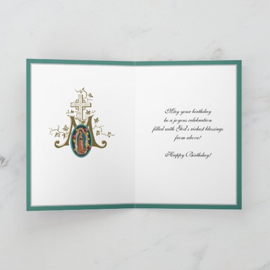 Guadalupe Elegant Religious Celebration Kaart (Binnen)
