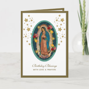 Guadalupe Elegante Religieuze Vieringkaart Kaart