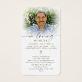 Guadalupe Funeral Catholic Photo Prayer Card Visitekaartje (Achterkant)