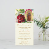 Guadalupe Funeral Virgin Mary condoleent Spaans Bedankkaart (Staand voorkant)