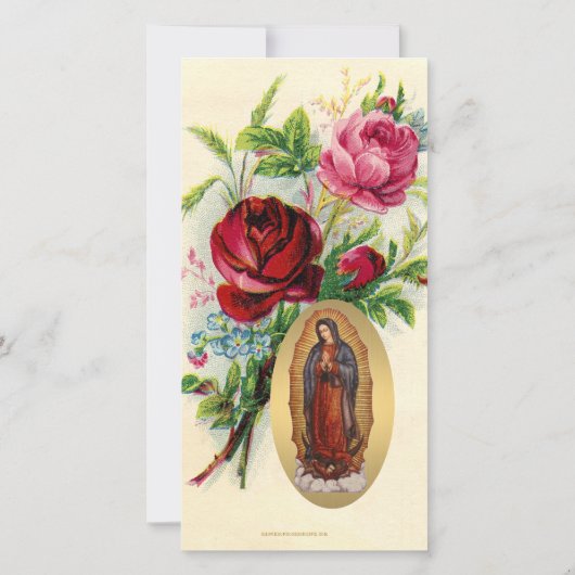 Guadalupe Funeral Virgin Mary condoleent Spaans Bedankkaart (Achterkant)