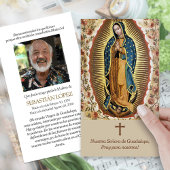Guadalupe Herdenking Foto Begrafenisgebed Kaarten Visitekaartje