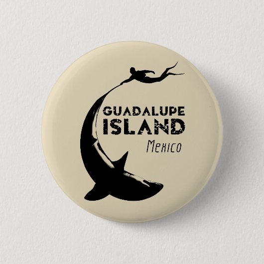 Guadalupe Island, Mexico | Duiken met haaien Ronde Button 5,7 Cm (Voorkant)