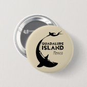 Guadalupe Island, Mexico | Duiken met haaien Ronde Button 5,7 Cm (Voorkant /achterkant)