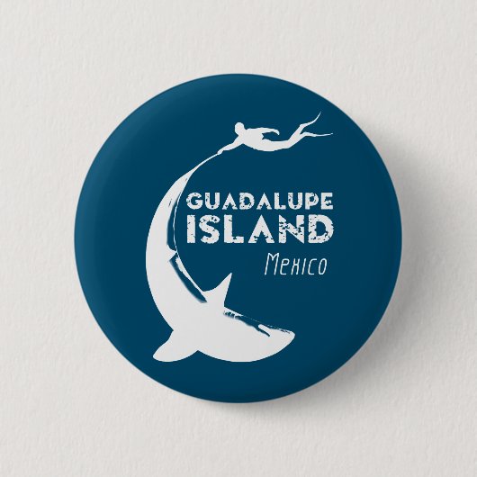 Guadalupe Island, Mexico | Duiken met haaien Ronde Button 5,7 Cm (Voorkant)
