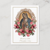 Guadalupe katholieke bruiloft voor de Heilige Kaar Visitekaartje (Voorkant)