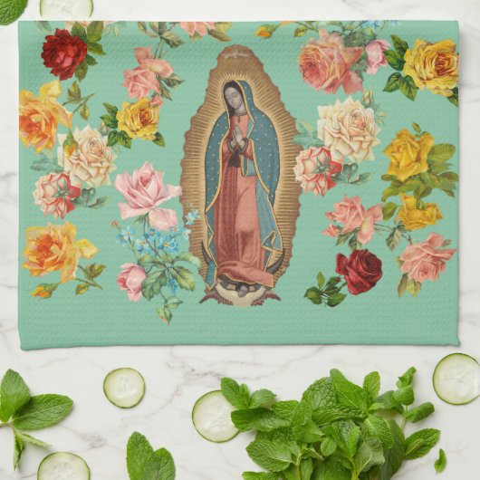 Guadalupe Kitchen Towel (munt) Theedoek (Gevouwen)
