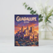 Guadalupe Klooster Spanje Briefkaart (Staand voorkant)