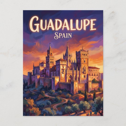Guadalupe Klooster Spanje Briefkaart (Voorkant)