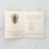 Guadalupe Maagd Maria Katholieke Bouquet Bedankkaart (Binnen)