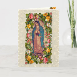 Guadalupe Maagd Maria Katholieke Spaanse Gracias Bedankkaart