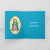 Guadalupe Maagd Maria Kind Engel Feestdag Bedankkaart (Binnen)