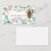 Guadalupe Maagd Mary Eucalyptus Religieuze Floral Visitekaartje (Voorkant / Achterkant)