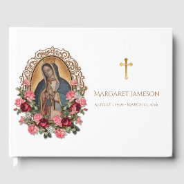 Guadalupe Maagd Mary Funeral Memorial Guest Book Gastenboek