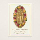 Guadalupe Maagd Mary Funeral Prayer Heilige Kaart (Voorkant)