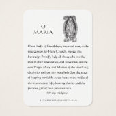 Guadalupe Maagd Mary Spain Prayer Heilige Kaart (Achterkant)