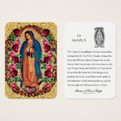 Guadalupe Maagd Mary Spain Prayer Heilige Kaart (Voorkant /achterkant)