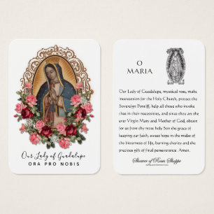 Guadalupe Maagd Mary Spain Prayer Heilige Kaart