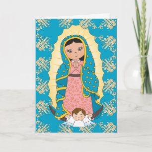 Guadalupe Mary Child Angel Bedankkaart
