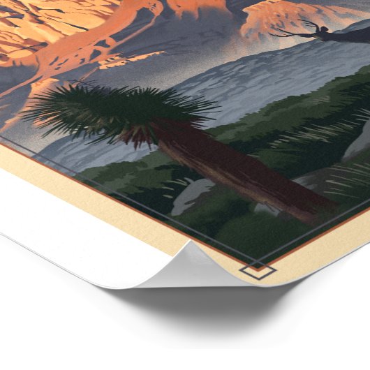 Guadalupe Mountains Nationaal Park Litho Kunstwerk Poster (Hoek)