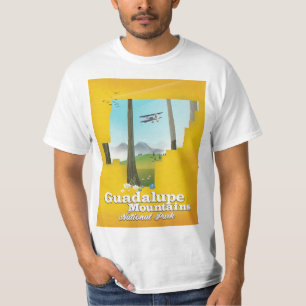 Guadalupe mountains nationaal park, Texas kaart. T-shirt