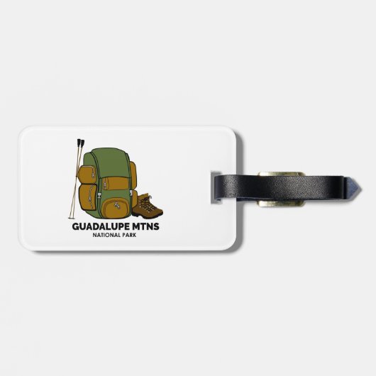 Guadalupe Mountains National Park Backpack Bagagelabel (Achterkant horizontaal)