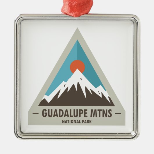Guadalupe Mountains National Park Metalen Ornament (Voorkant)