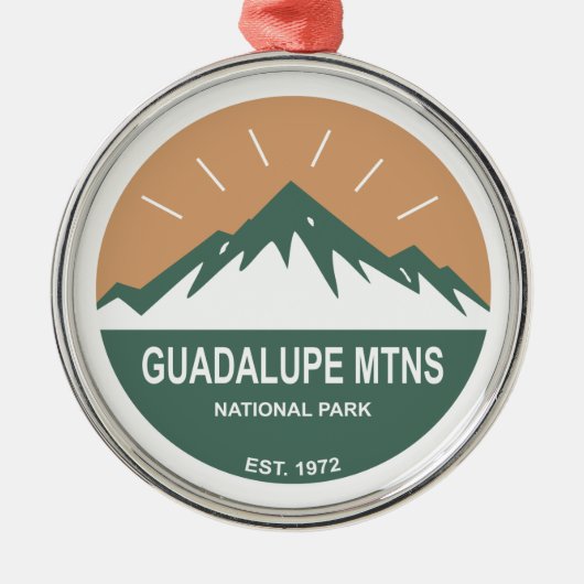 Guadalupe Mountains National Park Metalen Ornament (Voorkant)