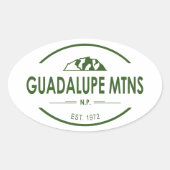 Guadalupe Mountains National Park Ovale Sticker (Voorkant)
