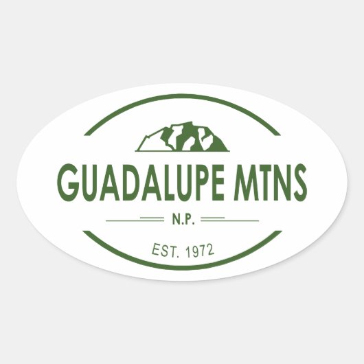 Guadalupe Mountains National Park Ovale Sticker (Voorkant)