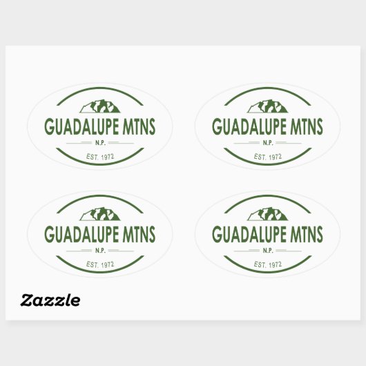Guadalupe Mountains National Park Ovale Sticker (Vel)