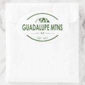 Guadalupe Mountains National Park Ovale Sticker (Tas)