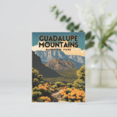 Guadalupe Mountains National Park Retro Reizen Briefkaart (Staand voorkant)