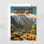 Guadalupe Mountains National Park Retro Reizen Briefkaart (Voorkant / Achterkant)