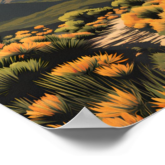 Guadalupe Mountains National Park Retro Reizen Poster (Hoek)