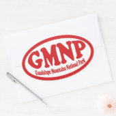 Guadalupe Mountains National Park rode ovale stick Ovale Sticker (Envelop)