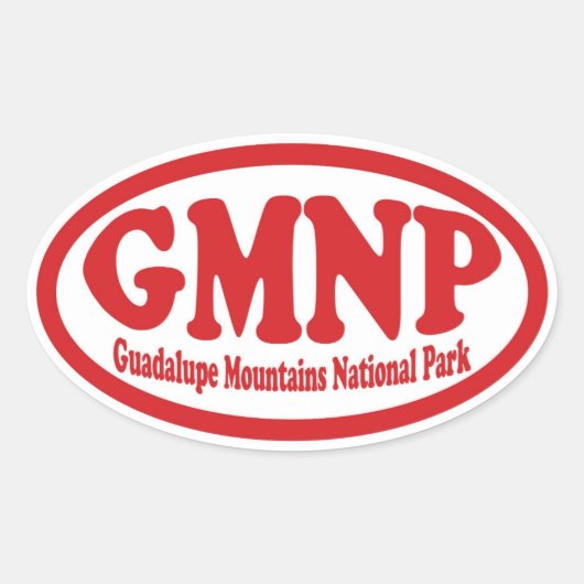 Guadalupe Mountains National Park rode ovale stick Sticker (Voorkant)