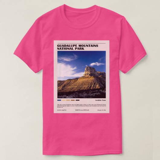 Guadalupe Mountains National Park T-shirt (Design voorkant)