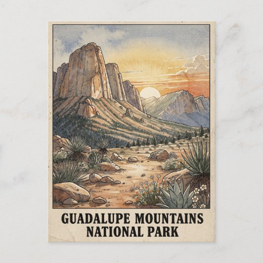 Guadalupe Mountains National Park Texas Briefkaart (Voorkant)