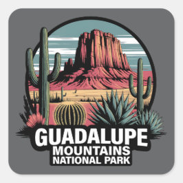 Guadalupe Mountains National Park Texas Vierkante Sticker