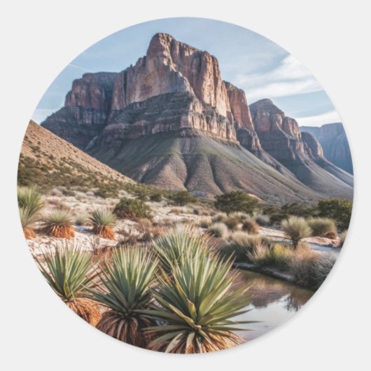 Guadalupe Mountains National Park Travel Ronde Sticker (Voorkant)