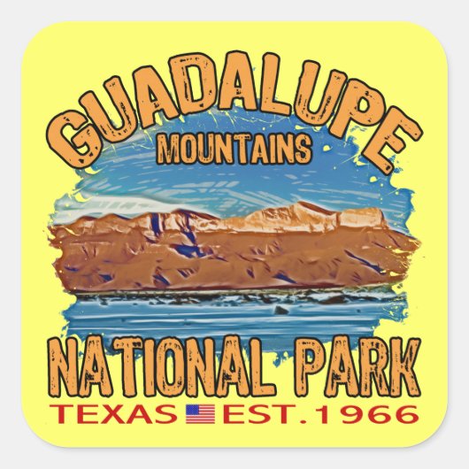 Guadalupe Mountains National Park Vierkante Sticker (Voorkant)