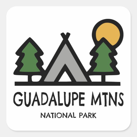 Guadalupe Mountains National Park Vierkante Sticker (Voorkant)