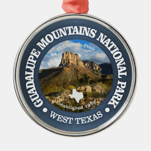 Guadalupe Mountains NP Metalen Ornament (Voorkant)